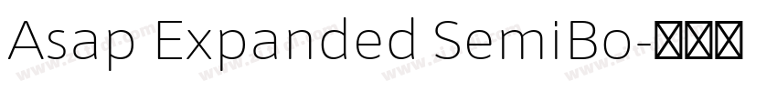 Asap Expanded SemiBo字体转换